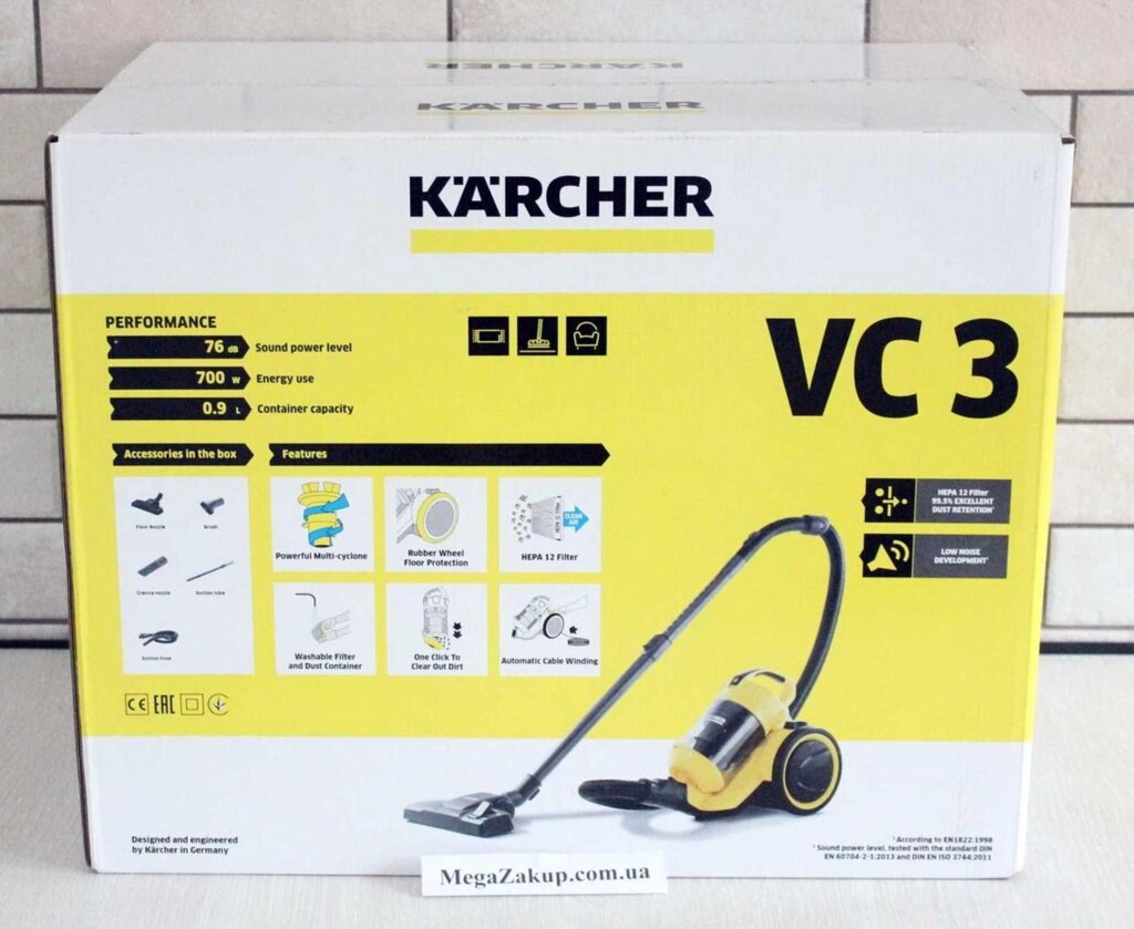 Пилосос без мішка KARCHER VC 3 Новий! Гарантія! в наявності! від компанії ARTMOS - Інтернет магазин - фото 1