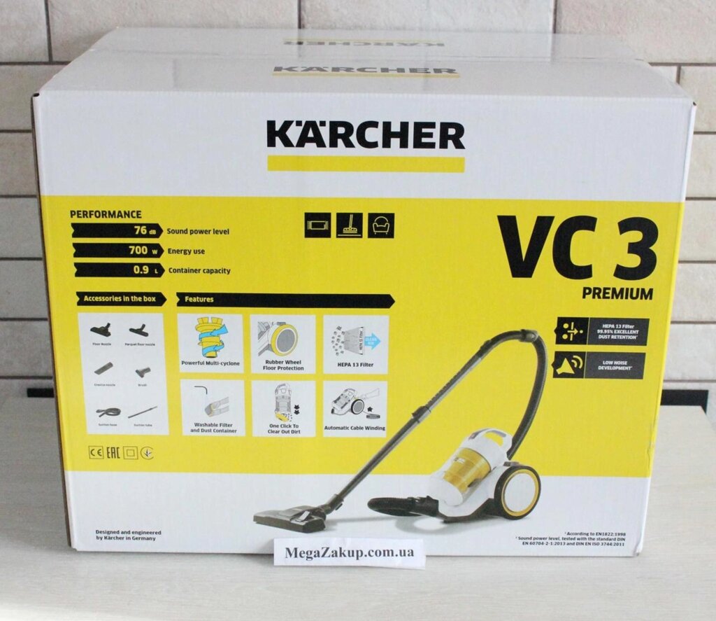 Пилосос без мішка KARCHER VC 3 Premium Новий! Гарантія! в наявності! від компанії ARTMOS - Інтернет магазин - фото 1