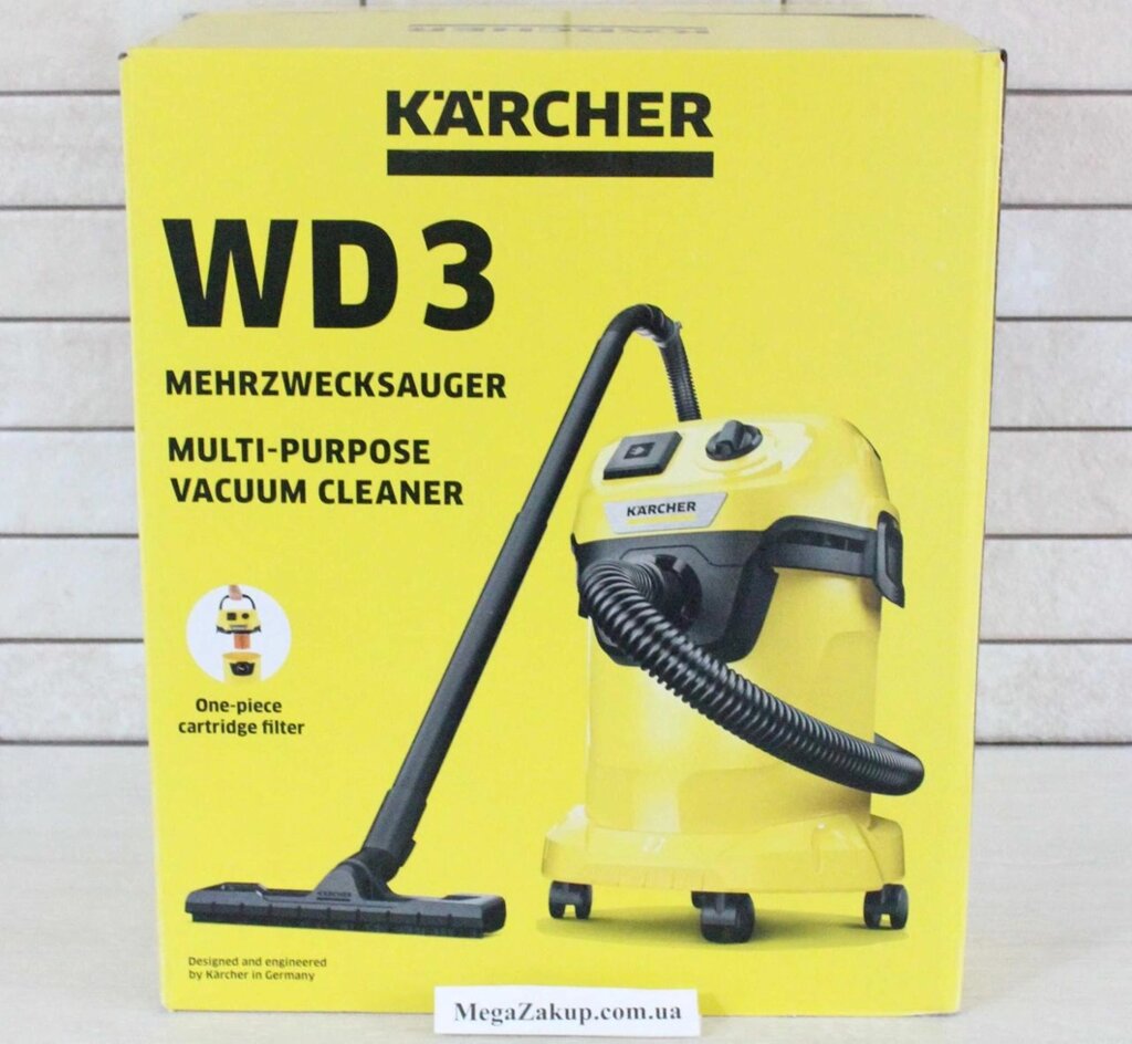 Пилосос Karcher WD 3 P+Розетка Новий! в наявності! Оригінал! від компанії ARTMOS - Інтернет магазин - фото 1