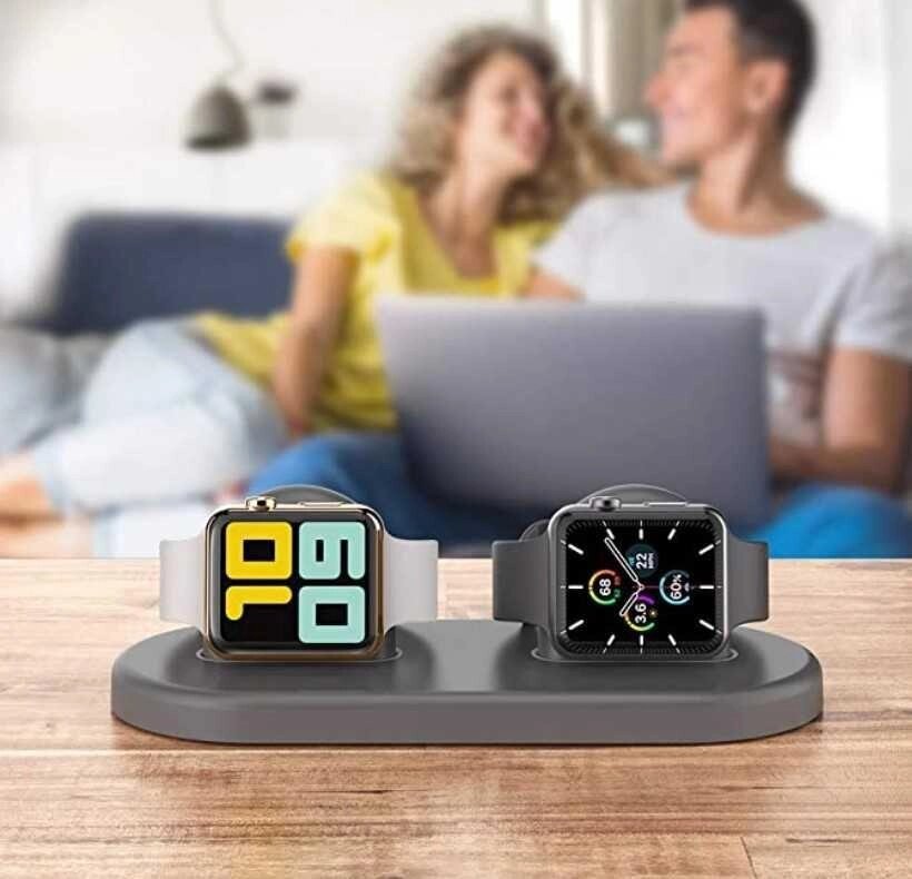 Подвійна підставка для заряджання Apple Watch для двох годин від компанії ARTMOS - Інтернет магазин - фото 1