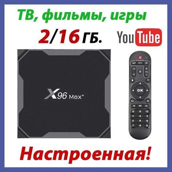 Приставка налаштована x96 MAX plus 2/16 ГБ (Android Smart TV Box H96) від компанії ARTMOS - Інтернет магазин - фото 1