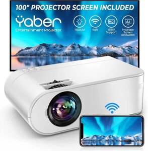 Проектор YABER Wi-Fi міні-проектор, 8000L 1080P Full HD