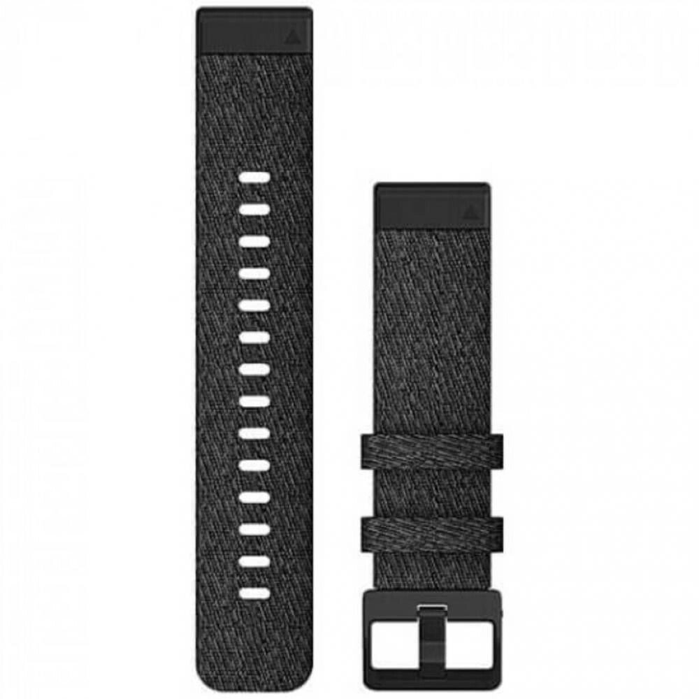 Ремінець Garmin Ремешок для Fenix 6S QuickFit 20 Heathered Black Nylon with Black (010-12875-00) від компанії ARTMOS - Інтернет магазин - фото 1