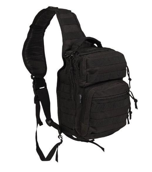 Рюкзак однолямковий Чорний Mil-Tec One Strap Assault Pack (14059102-9) від компанії ARTMOS - Інтернет магазин - фото 1