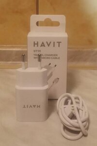 Зарядний пристрій Havit HV-ST111 micro USB 2A (оригінал)