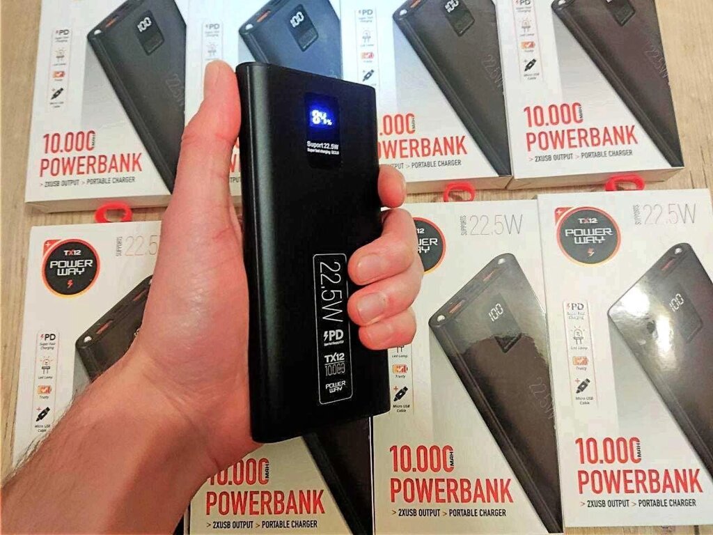 Швидкий повербанк 10000 mAh (павербанк, power bank, пауербанк, xiaomi) від компанії ARTMOS - Інтернет магазин - фото 1