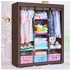 Складна тканинна шафа Storage Wardrobe 88130 КОРИЧНЕВА