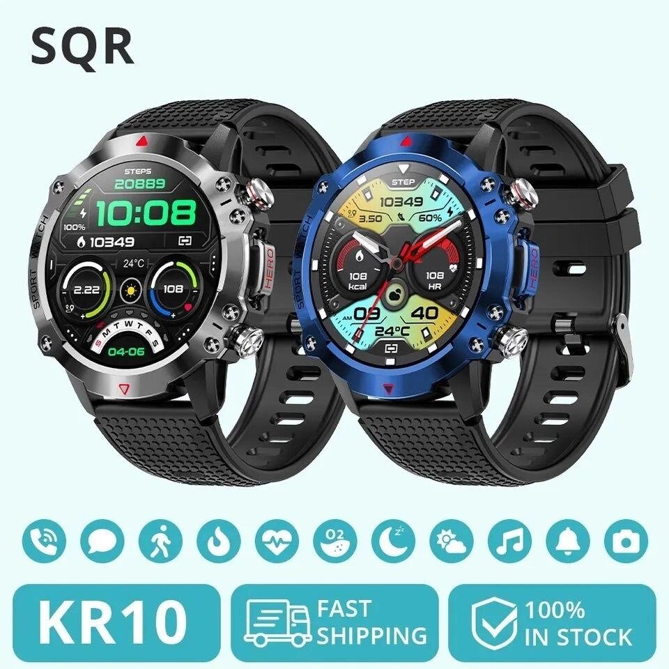 Смарт годинник SQR, smart watch KR10, тактовний годінник, 1,39 дюйм. від компанії ARTMOS - Інтернет магазин - фото 1