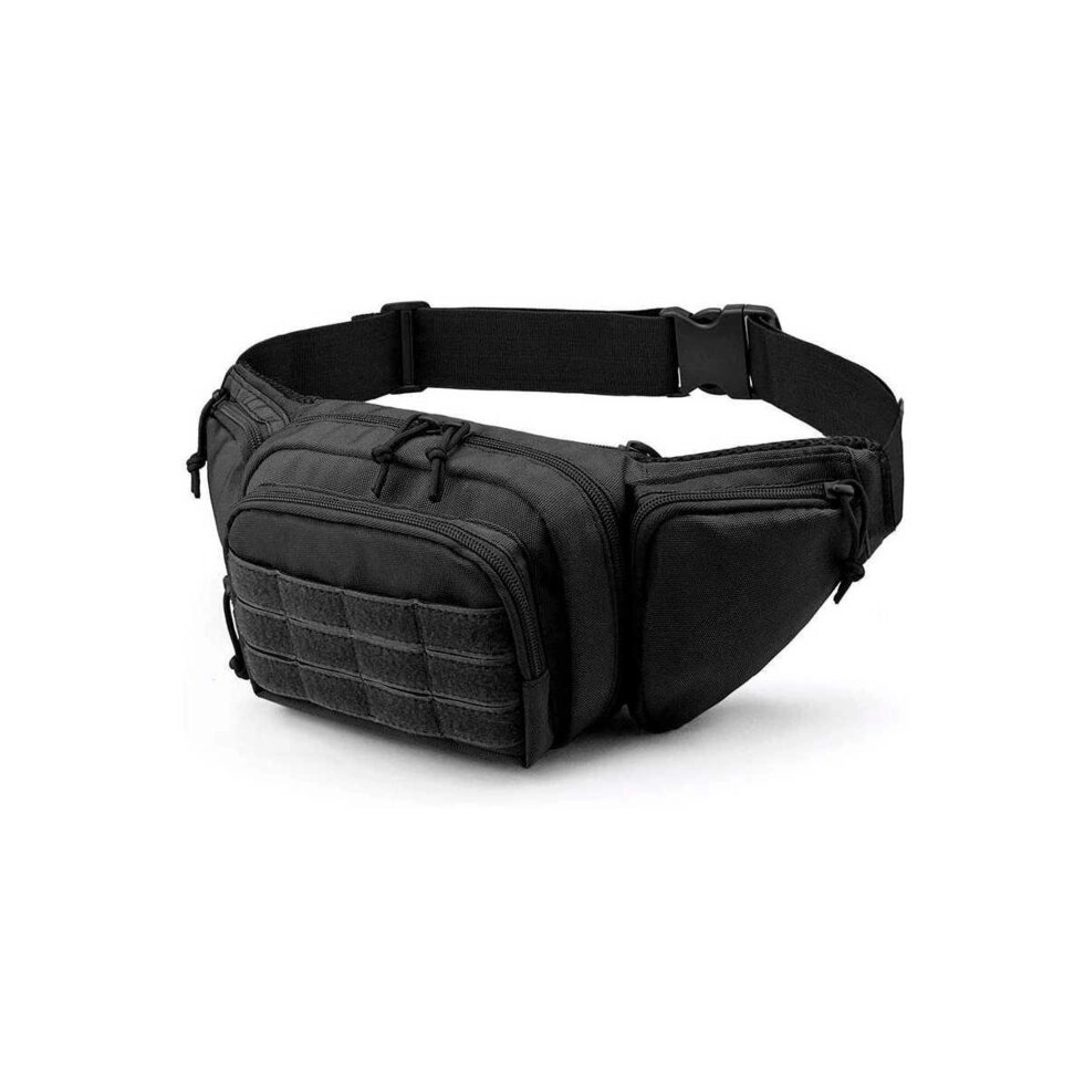 Сумка бананка тактична ARMORBAG чорна на пояс або плече з MOLLE від компанії ARTMOS - Інтернет магазин - фото 1