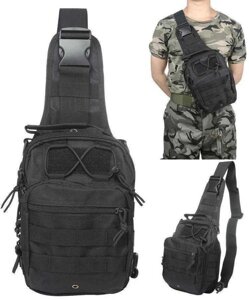 Сумка-рюкзак/тактична чорна/розвантаження однолямковий рюкзак