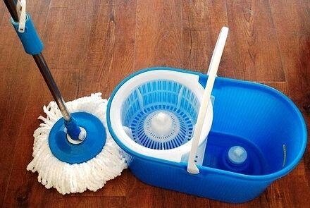 Турбо Швабра та відро з віджимом набір для прибирання Spin MOP 360 БЛАКИТНЯ від компанії ARTMOS - Інтернет магазин - фото 1