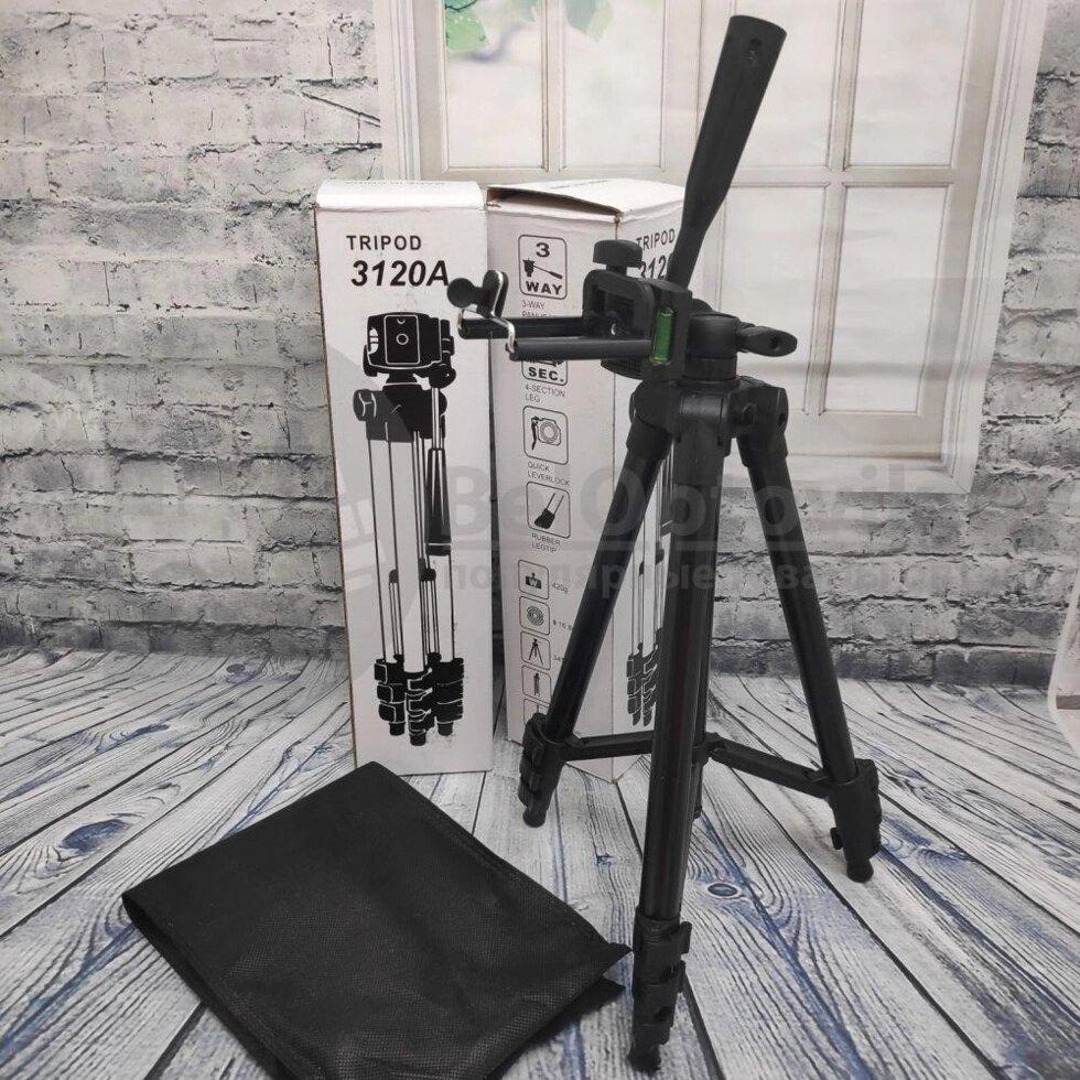 Універсальний штатив для камери Tripod 3120 + кріплення для телефону від компанії ARTMOS - Інтернет магазин - фото 1