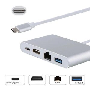 USB hub перехідник macbook USB typec - USB typec HDMI ethernet (10)