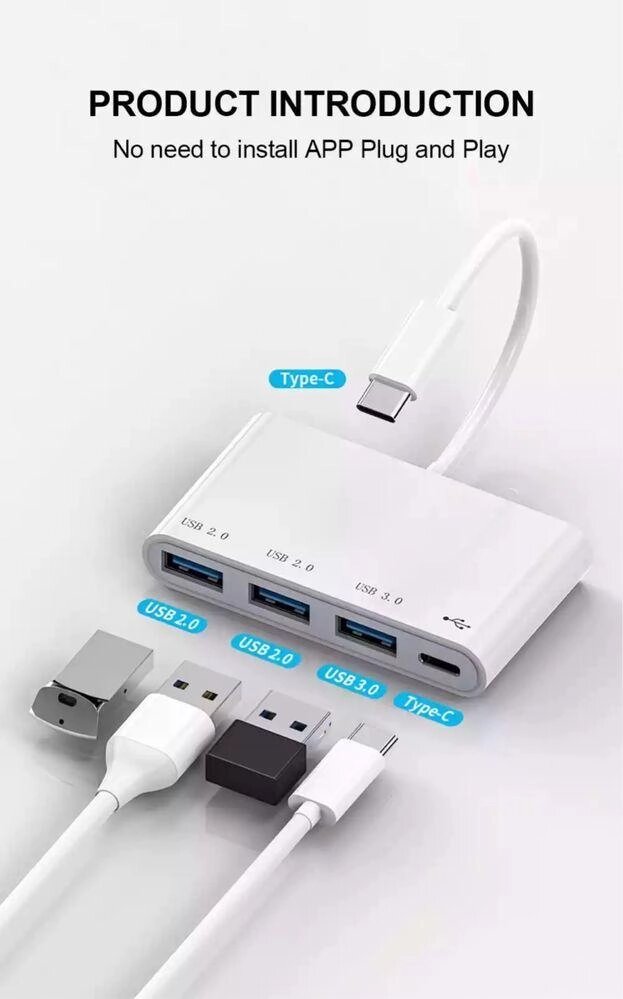 USB Hub Переходник USB Хаб MacBook USB Type-C to USB 3.0 (№9) від компанії ARTMOS - Інтернет магазин - фото 1