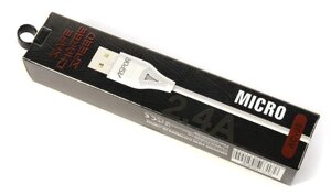 USB Micro USB-кабель з подвійними роз'ємами Aspor As05 білі