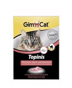 Вітаміни Ласощі для кішок GimCat Topinis 180 шт. (сир)
