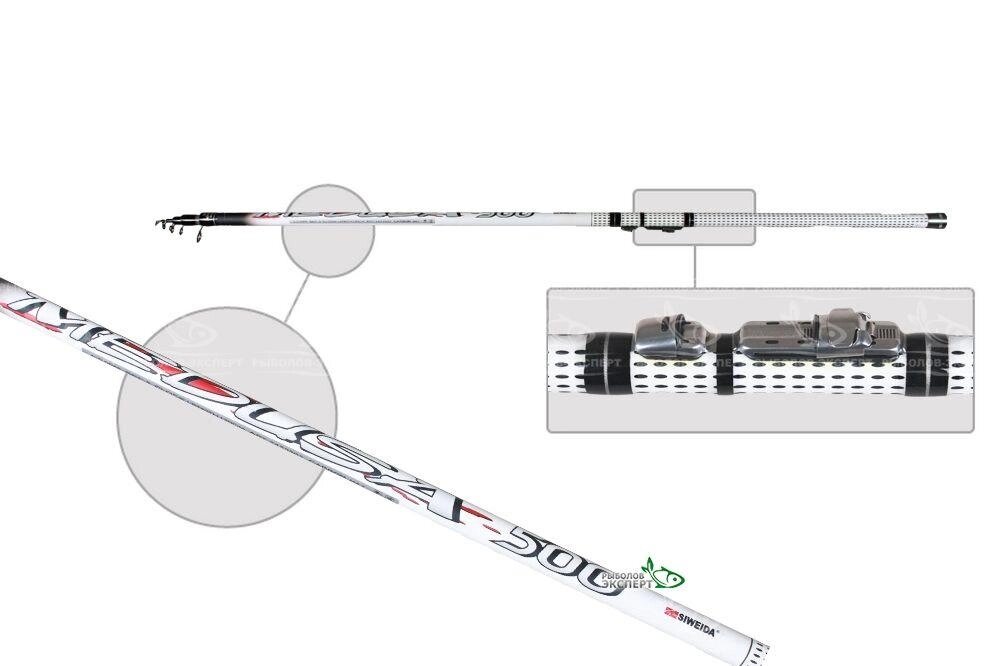 Вудка махова Siweida Medusa 5m з кільцями від компанії ARTMOS - Інтернет магазин - фото 1