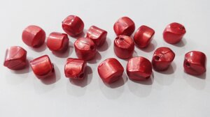 Пластикові намистини для біжутерії колір червоний
