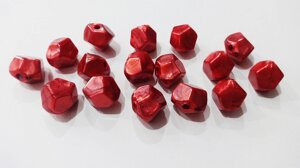 Пластикові намистини для біжутерії червоні