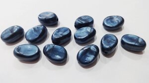 Пластикові намистини для біжутерії різного сині