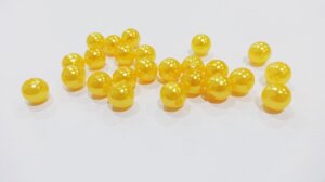 Пластикові намистини 8 мм жовті