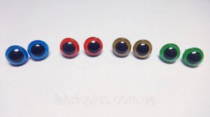Оченята для іграшок круглі на гвинті (16 мм) кольрові
