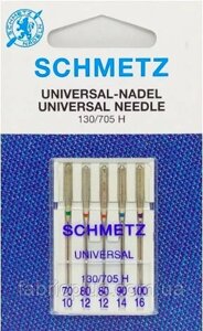 Голки універсальні №70-100 Schmetz для побутових швейних машин (5 шт)