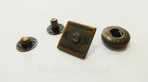 Кнопка для одягу з каменем металева антик