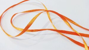Стрічка атласна 3 мм двостороння помаранчева
