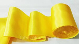 Лента  атласная 10 см желтая №19 в Днепропетровской области от компании Fabric Plus
