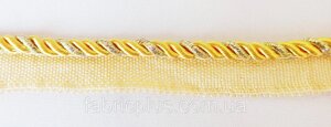 Шнур - кант мебельный встрочной 5 мм желтый/золото люрекс