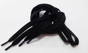 Шнурки плоские 150 см черные 10 мм
