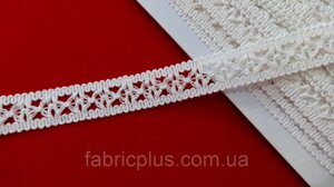 Кружево вязаное х/б 16 мм белое двухстороннее в Днепропетровской области от компании Fabric Plus