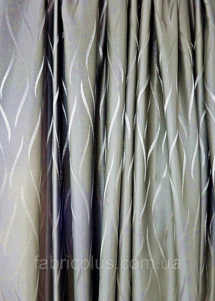 Портьерная ткань Волна Хаки ##от компании## Fabric Plus - ##фото## 1