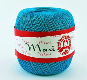 Пряжа Максі 100% бавовна Madame Tricote (5519) бірюза