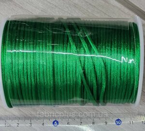 Шнур атласний корсетний 2,5 мм зелений №2