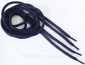 Шнурки круглі 1,3 м чорні товсті 5 мм