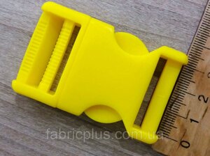 Застібка фастекс пластиковий 30 мм; жовтий