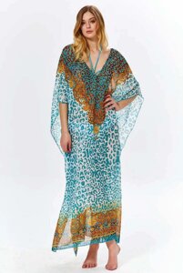 Довге пляжне плаття для жінок Argento 2083-1242 One Size Блакитний