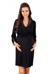 Домашній халат для вагітних Lupoline 3026 S/M Чорний