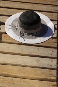 Пляжний капелюх із хвилястими крисами Feba F65 kap 19 One Size Смугастий