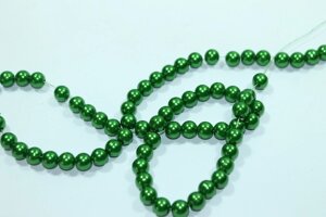 Намистини пластмасові на кольє Ø8мм / 100см: Зелений