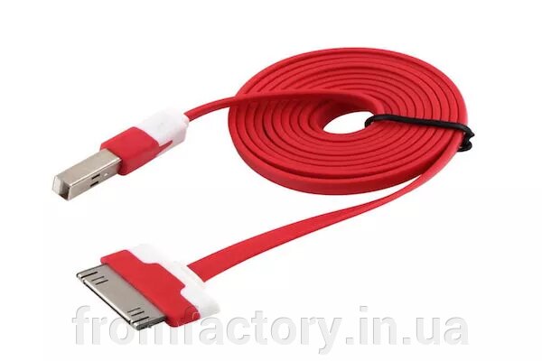 Кабель для Apple різні кольори USB/30mm/1м: Червоний від компанії Торгова Марка "FromFactory" - фото 1