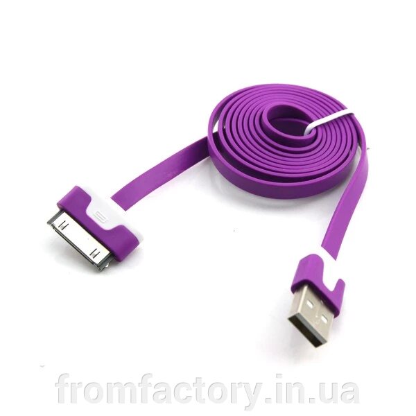 Кабель для Apple різні кольори USB/30mm/1м: Фіолетовий від компанії Торгова Марка "FromFactory" - фото 1