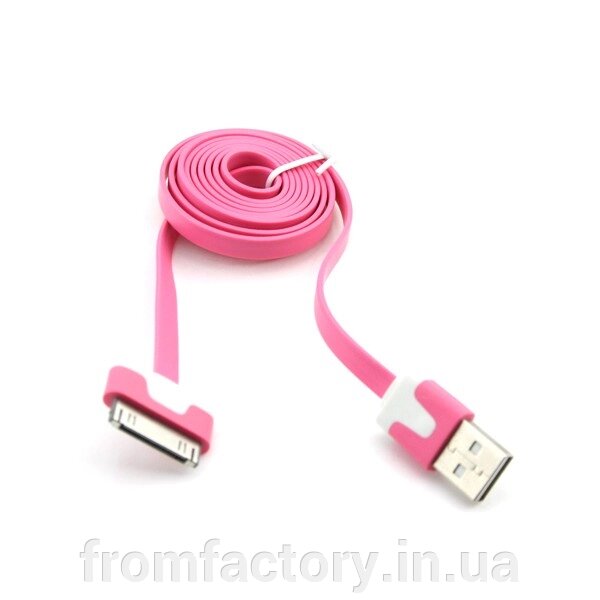 Кабель для Apple різні кольори USB / 30mm / 1м: Рожевий від компанії Торгова Марка "FromFactory" - фото 1