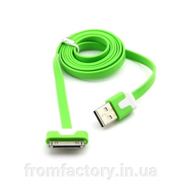 Кабель для Apple різні кольори USB/30mm/1м: Салатовий від компанії Торгова Марка "FromFactory" - фото 1