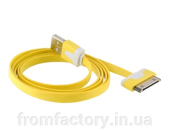 Кабель для Apple різні кольори USB/30mm/1м: Жовтий від компанії Торгова Марка "FromFactory" - фото 1