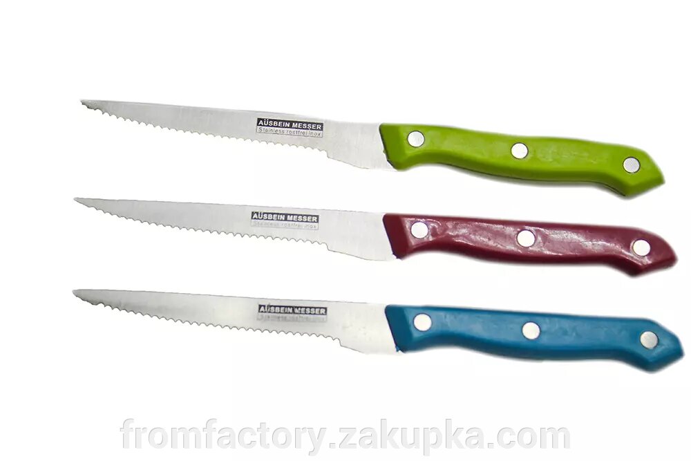 Ножи цветные с зубчиками набор 6шт/12см ##от компании## Торговая Марка "FromFactory" - ##фото## 1