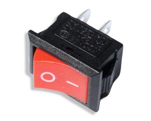 Перемикач клавішний KSD1 2-х контактний червоний 13мм/20мм