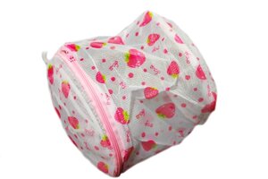 Сумка для прання бюстгальтерів тканинна в сітку з пластиковими основами 15х15х15см